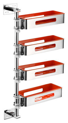 Multilayer Rotating Wall Mounted Kitchen Shelf SUS304 Stainless Steel Material