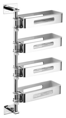 SUS304 Wall Mounted Spice Rack , Multi Layer Rotating Kitchen Shelf OEM