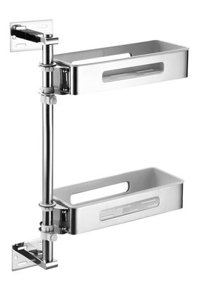SUS304 Wall Mounted Spice Rack , Multi Layer Rotating Kitchen Shelf OEM