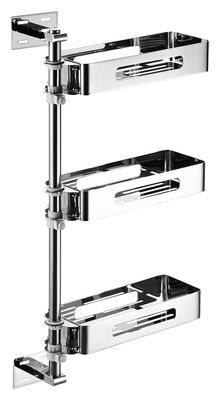 4 Tiers Adjustable Wall Mounted Kitchen Shelf With Mirror Polishing Finish