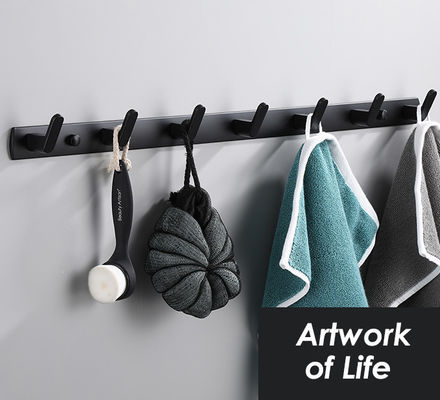 Matt Black Stainless Steel Robe Hooks Multifunctional For Coat Hat Clothes