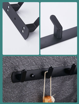 Matt Black Stainless Steel Robe Hooks Multifunctional For Coat Hat Clothes