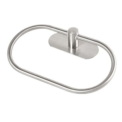 Brushed Nickel Wall Mounted Bathroom Shelf Set Self Adhesive Type ODM