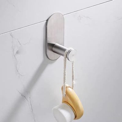 Brushed Nickel Wall Mounted Bathroom Shelf Set Self Adhesive Type ODM