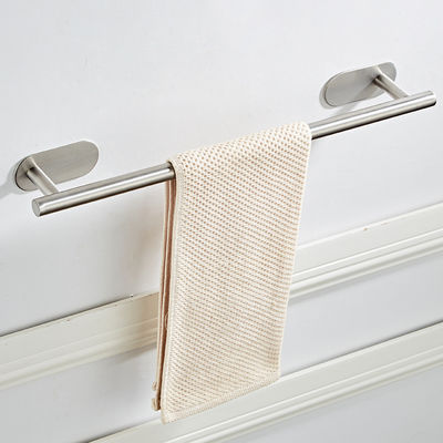 Brushed Nickel Wall Mounted Bathroom Shelf Set Self Adhesive Type ODM