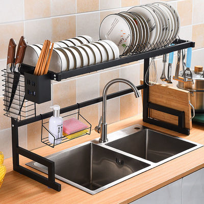 Multifunction Stainless Steel Over The Sink Drying Rack 470mm Height 850mm Width