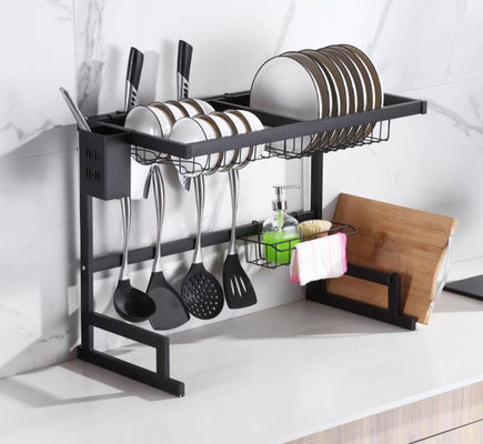 OEM 2 Layer Over The Sink Drying Rack Multifunction Stainless Steel Material