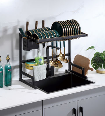 Stainless Steel Over The Sink Drying Rack 65cm Width With Baking Paint Gold Plating