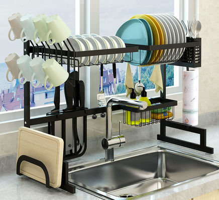 Flexible Adjustable Kitchen Rack for Dish Drying OEM 85x30x52cm