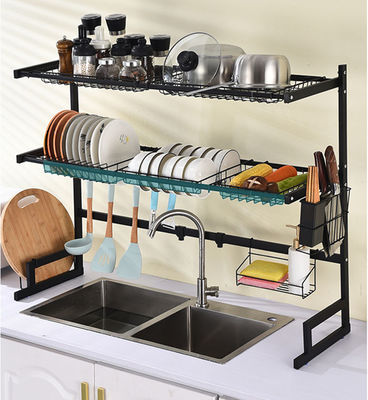 2 Tiers Kitchen Adjustable Over Sink Dish Rack 1050x315x775mm Specification