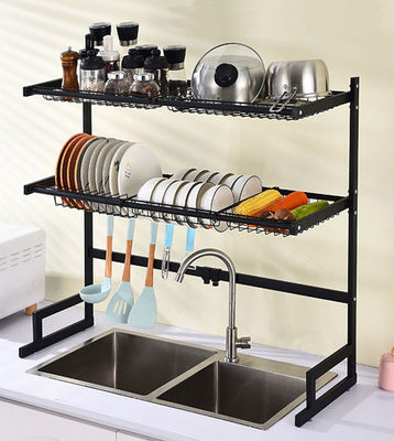 2 Tiers Kitchen Adjustable Over Sink Dish Rack 1050x315x775mm Specification
