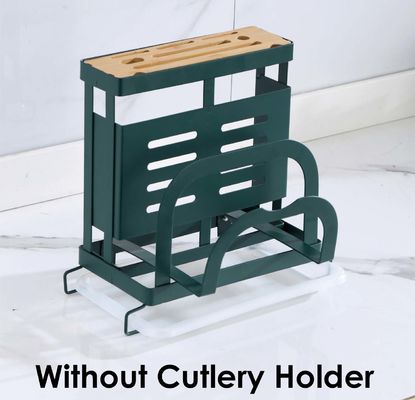 283x160x260mm Countertop Storage Rack , Kitchen Knives Holder Fireproof Green Coating