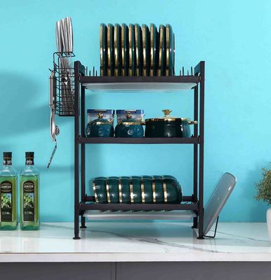 Multi Use Kitchen Stainless Steel Dishes Rack 485x260x590mm Dimension