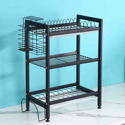 Multi Use Kitchen Stainless Steel Dishes Rack 485x260x590mm Dimension