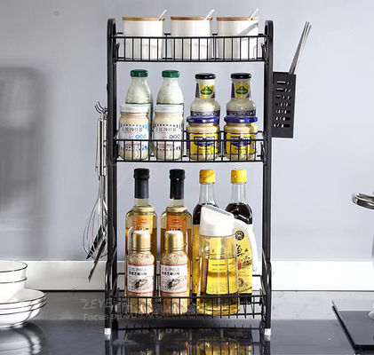 Stainless Steel Condiment Storage Rack , 3 Tiers Countertop Spice Shelf ODM