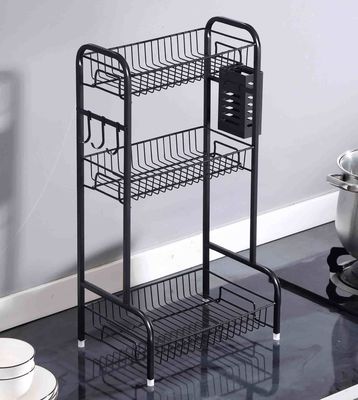 Stainless Steel Condiment Storage Rack , 3 Tiers Countertop Spice Shelf ODM