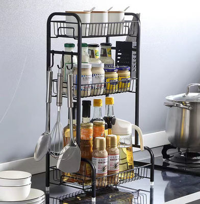 Stainless Steel Condiment Storage Rack , 3 Tiers Countertop Spice Shelf ODM