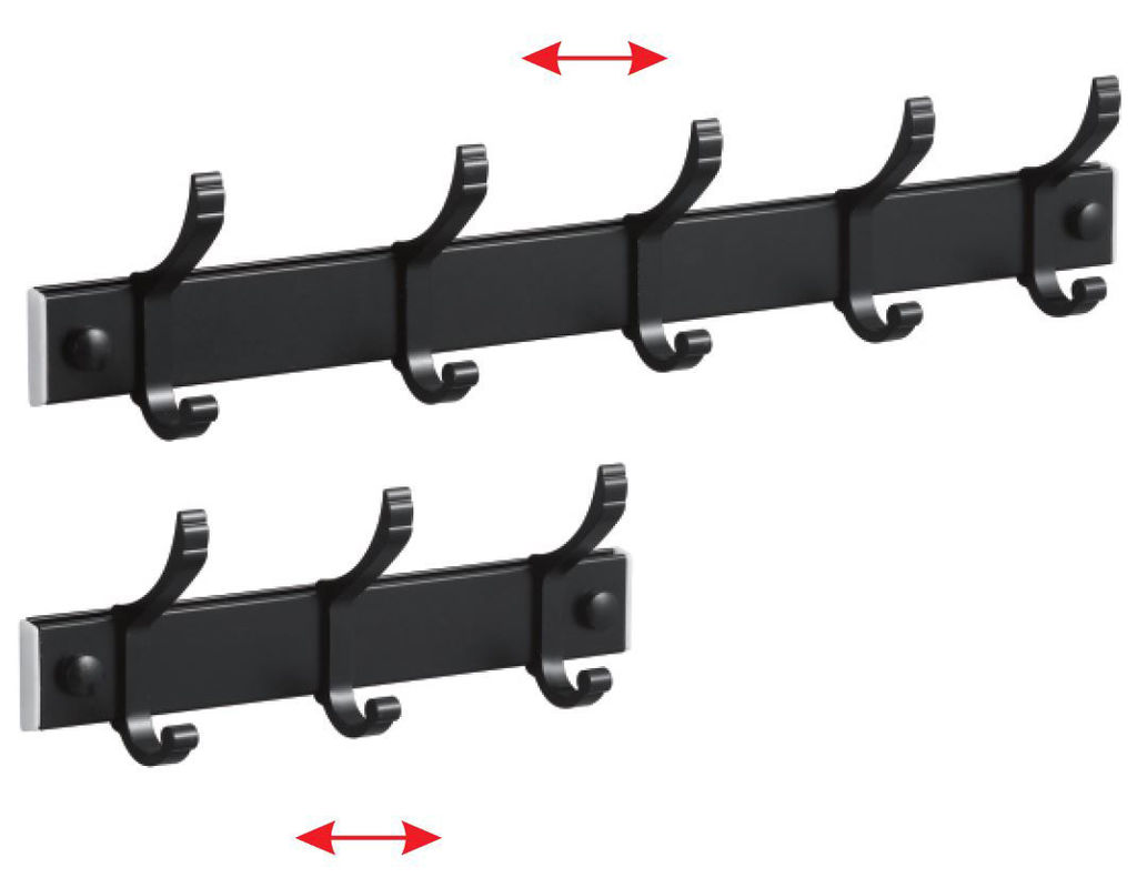 Heavy Duty Stainless Steel Robe Hooks Black Matte Color For Hanging Coat