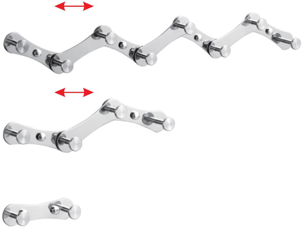 Expandable Foldable Stainless Steel Robe Hooks With Mirror Polishing Finish