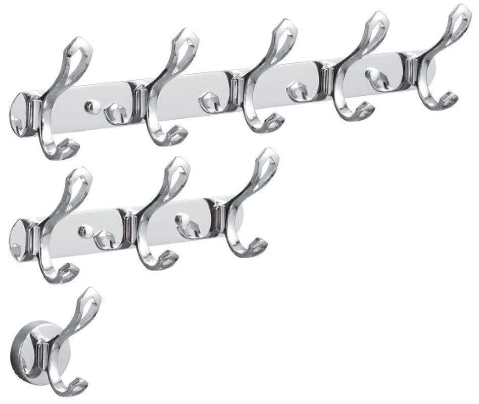 8 Inch Stainless Steel Robe Hooks Multifunctional For Jacket Bathrobe Scarf
