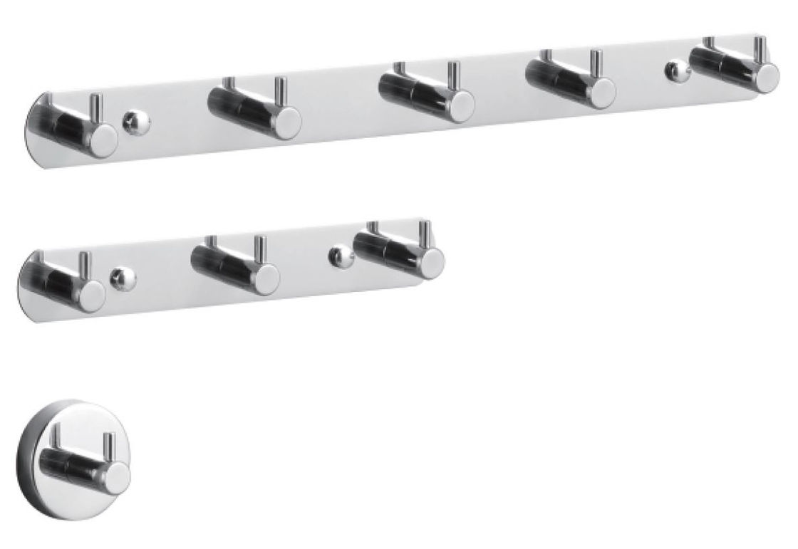 Durable Stainless Steel Towel Hook , Coat Hook Rail Wall Mounted For Foyer Hallway