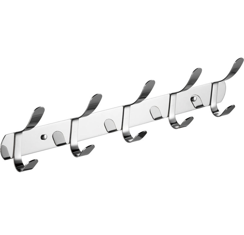 Wall Mount SS304 Stainless Steel Coat Rack With Polished Brushed Finish Waterproof