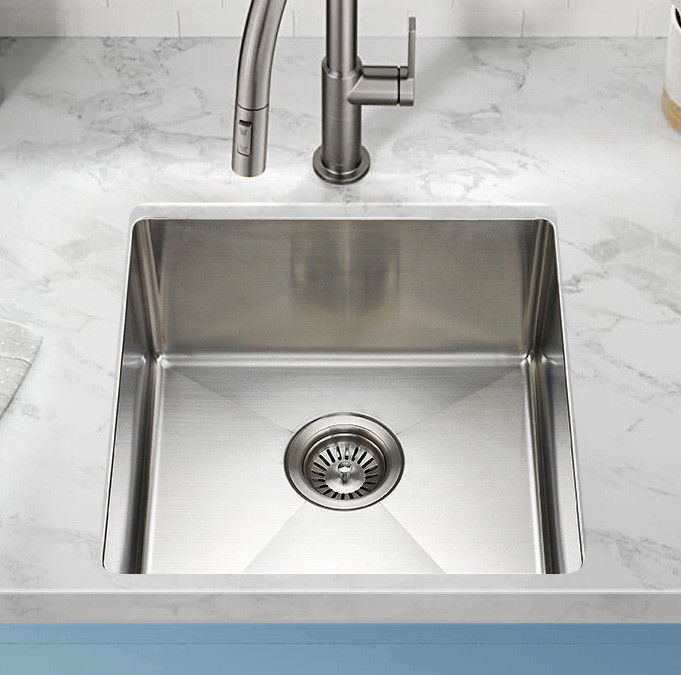 1.2mm Thick Stainless Steel Kitchen Sink Brushed Silver Color For Laundry Room