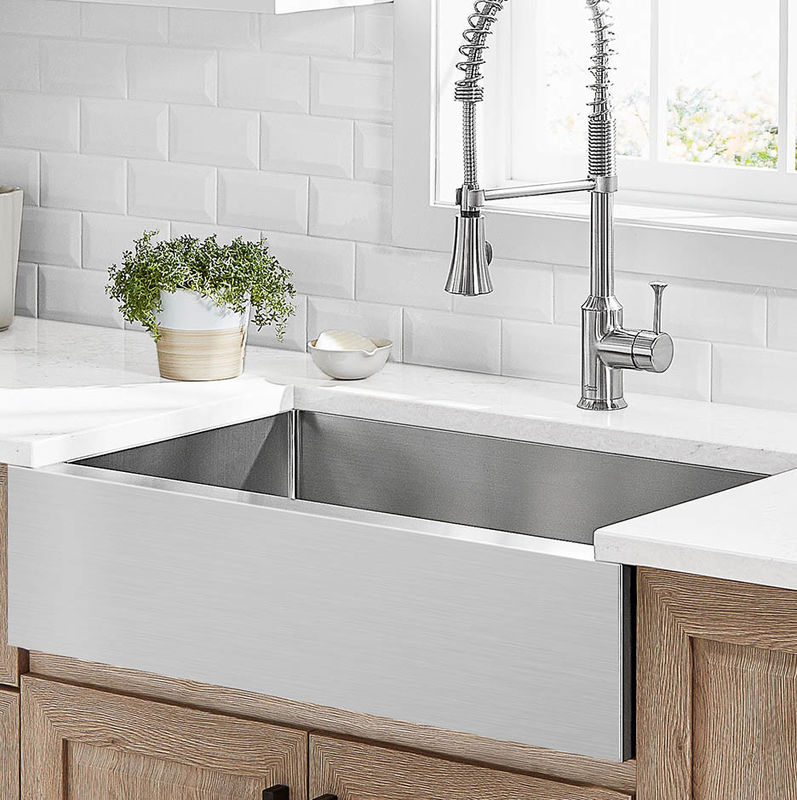 Durable Single Bowl Stainless Steel Farmhouse Sink 33 Inch With SS 304 Material