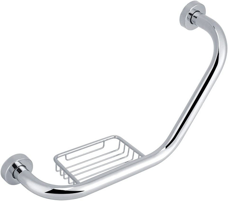 135 Degree Angled Bathroom Safety Handles Grab Bar With Matte Black Finish