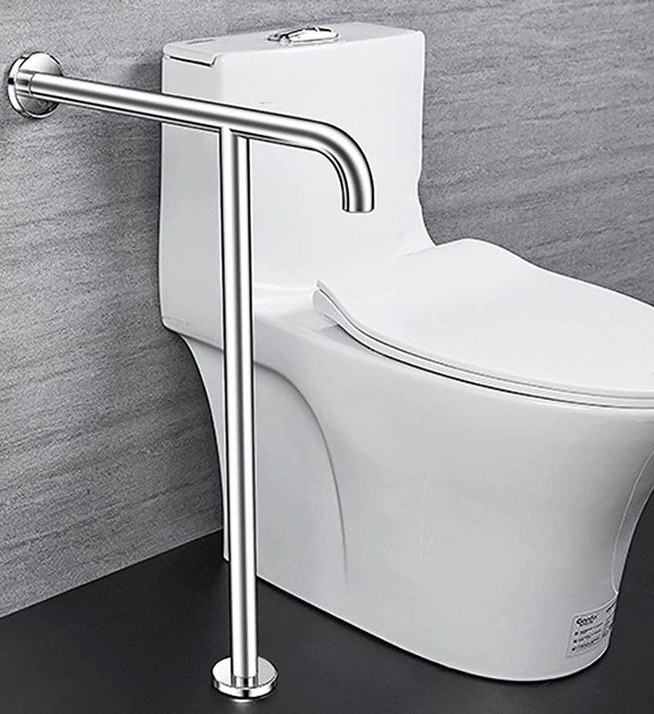 T Shaped Stainless Steel Grab Bar With Mirror Polishing Brushed Nickel Color