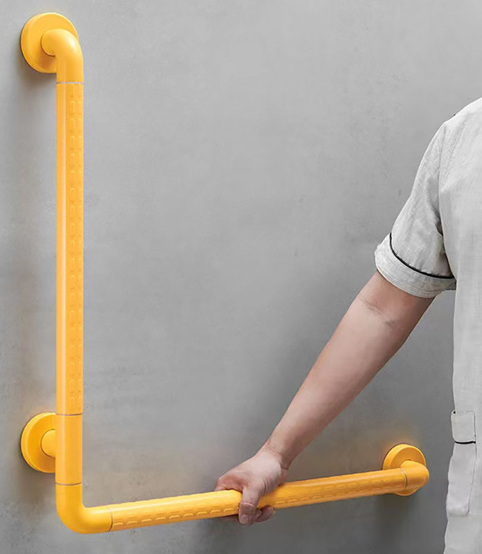 L Shaped Stainless Steel Grab Rails , Wall Mount Handicap Toilet Grab Bars OEM ODM