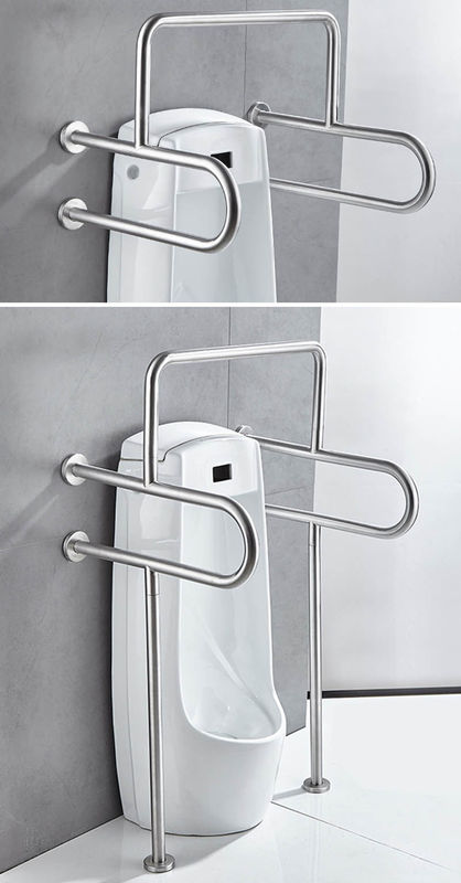SUS304 Barrier Free Stainless Steel Bathroom Handrail For Disabled Elderly