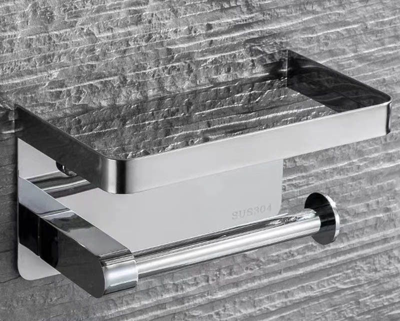 SUS 304 Stainless Steel Toilet Paper Dispenser Wall Mounted For Bathroom ODM