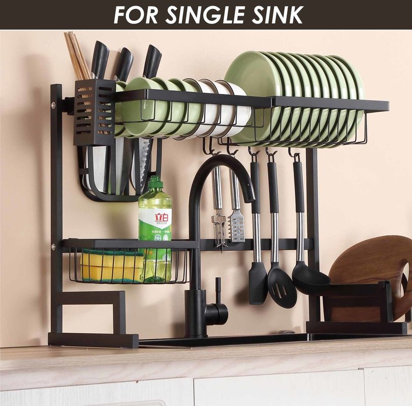 Height 52cm Stainless Steel Over The Sink Drying Rack OEM 65cm Width