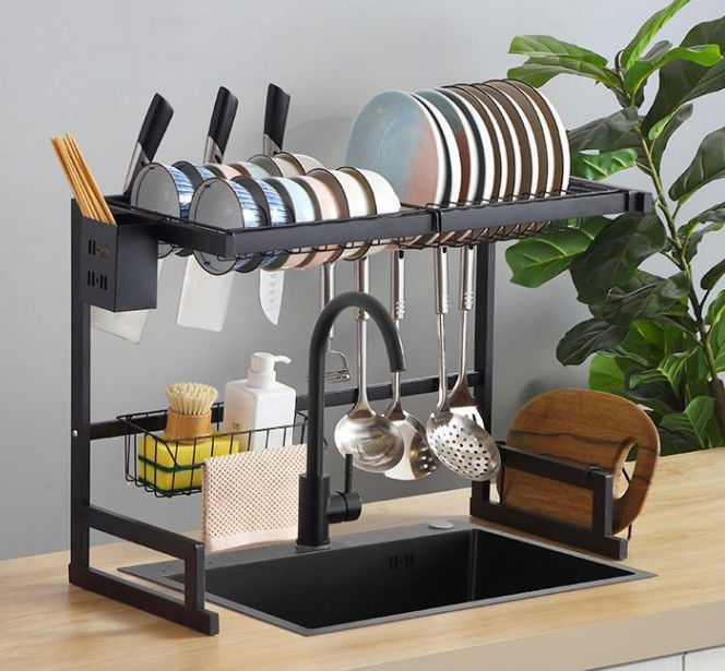 Baking Paint Stainless Steel Over The Sink Drying Rack 650x320x515mm Specification