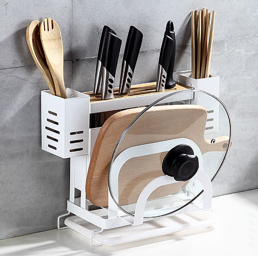 Fireproof Kitchen Countertop Shelf Rack , Pot Cover Holder 13x6x10inch Specification